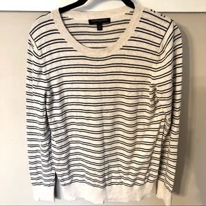 Banana Republic Black White Striped Sweater - Small